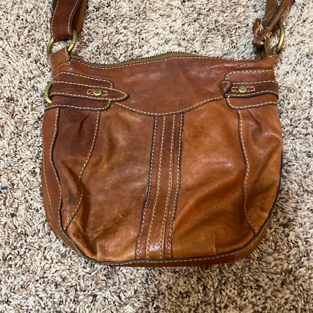 Fossil crossbody leather purse